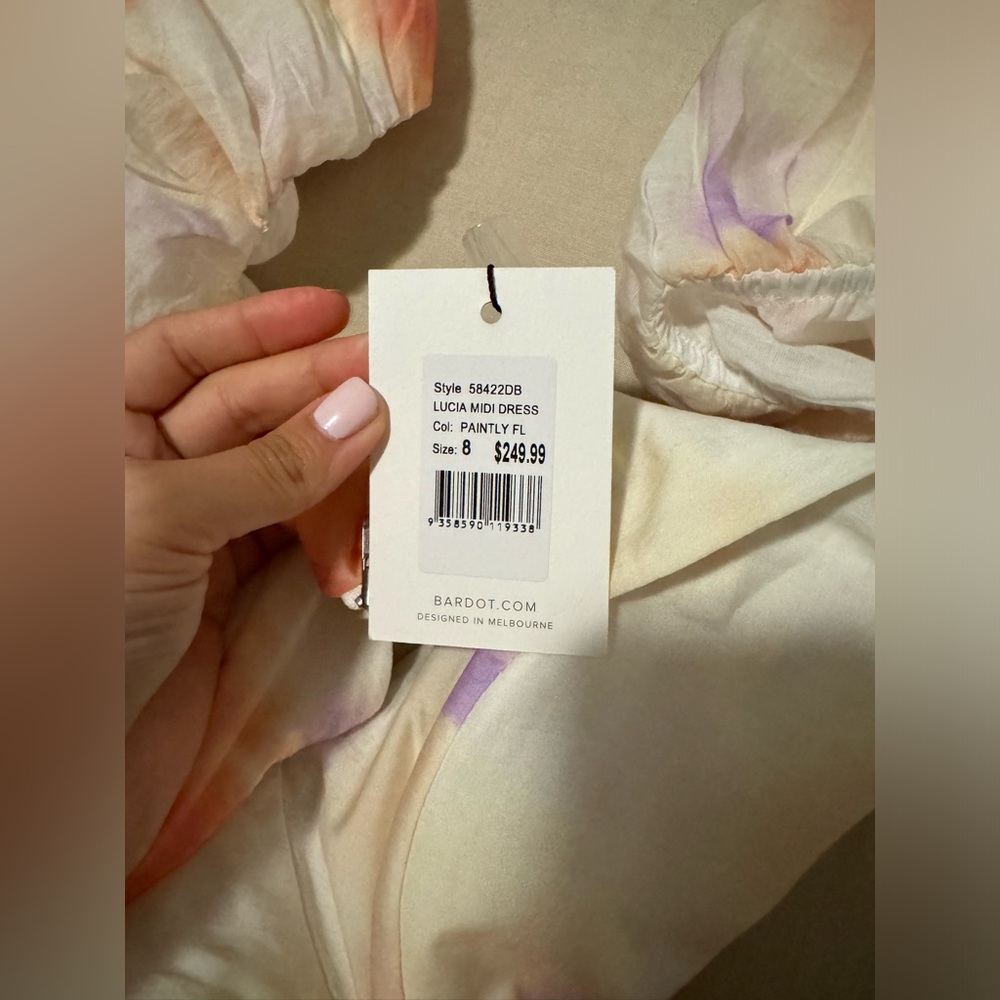 Lucia Midi Dress in Painterly Floral - Picture 5 of 5